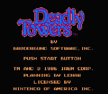 Deadly Towers (USA) screen shot title